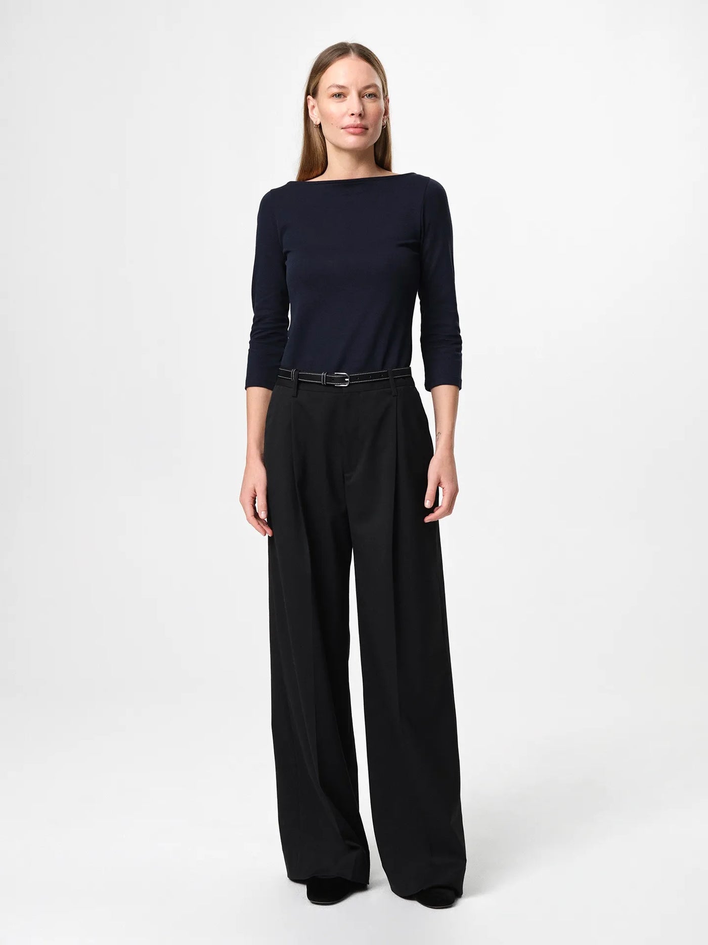 Nina Half Sleeve Dark Navy T-skjorter